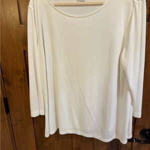 Multiples Classic White Long Sleeve Top
